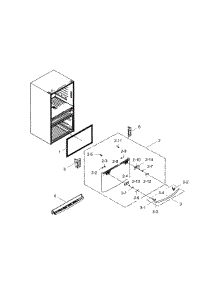 Door-Freezer parts for Samsung Refrigerator RF28HMEDBSR/AA-0002 / from AppliancePartsPros.com