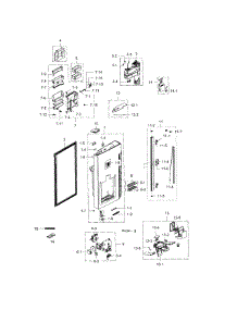 Door L-Refrigerator parts for Samsung Refrigerator RF34H9960S4/AA-0000 / from AppliancePartsPros.com