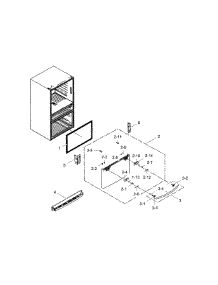 Door-Freezer parts for Samsung Refrigerator RF28HMEDBSR/AA-0001 / from AppliancePartsPros.com