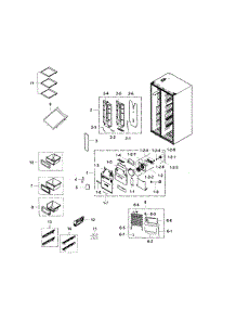 Refrigerator parts for Samsung Refrigerator RS25H5111WW/AA-0000 / from AppliancePartsPros.com