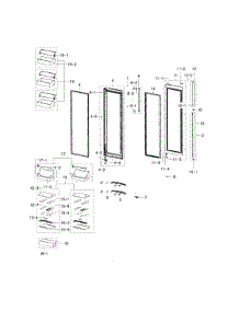 Fridge Door parts for Samsung Refrigerator RH29H9000SR/AA-0000 / from AppliancePartsPros.com
