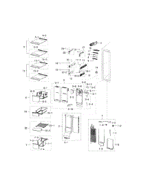 Freezer parts for Samsung Refrigerator RH22H9010SR/AA-0000 / from AppliancePartsPros.com