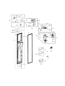 Freezer Door parts for Samsung Refrigerator RH22H9010SR/AA-0000 / from AppliancePartsPros.com
