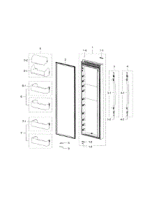 Refrigerator Door parts for Samsung Refrigerator RS25H5000SR/AA-0000 / from AppliancePartsPros.com