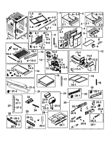 Refrigerator parts for Samsung Refrigerator RF23HCEDBWW/AA-0000 / from AppliancePartsPros.com