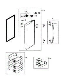 Refrigerator Door R parts for Samsung Refrigerator RF23HCEDBWW/AA-0000 / from AppliancePartsPros.com