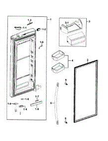 Refrigerator Door R parts for Samsung Refrigerator RFG293HARS/XAA-0001 / from AppliancePartsPros.com