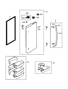 Refrigerator Door R parts for Samsung Refrigerator RF23HCEDBBC/AA-0000 / from AppliancePartsPros.com