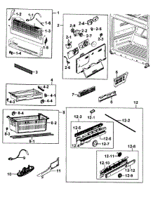 Freezer parts for Samsung Refrigerator RF28HMEDBWW/AA-0000 / from AppliancePartsPros.com