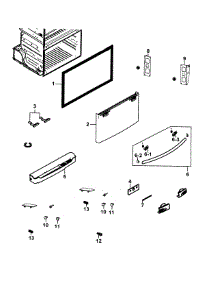 Freezer Door parts for Samsung Refrigerator RF28HMEDBWW/AA-0000 / from AppliancePartsPros.com