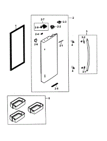 Refrigerator Door R parts for Samsung Refrigerator RF28HMEDBWW/AA-0000 / from AppliancePartsPros.com