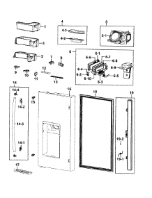Refrigerator Door L parts for Samsung Refrigerator RF4287HARS/XAA-0000 / from AppliancePartsPros.com