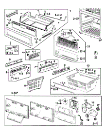 Freezer parts for Samsung Refrigerator RF267AEPN/XAA-0001 / from AppliancePartsPros.com