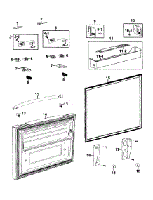 Freezer Door parts for Samsung Refrigerator RF267AEPN/XAA-0001 / from AppliancePartsPros.com