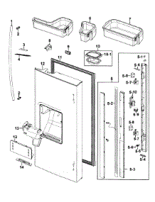 Refrigerator Door-L parts for Samsung Refrigerator RF267AEPN/XAA-0001 / from AppliancePartsPros.com