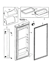 Refrigerator Door-R parts for Samsung Refrigerator RF267AZPN/XAA-0000 / from AppliancePartsPros.com