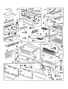 Freezer parts for Samsung Refrigerator RF266AZRS/XAA-0000 / from AppliancePartsPros.com