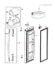 Door Right parts for Samsung Refrigerator RF267HERS/XAA-0001 / from AppliancePartsPros.com