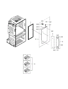 Fridge Door R parts for Samsung Refrigerator RF28HMEDBSR/AA-0000 / from AppliancePartsPros.com