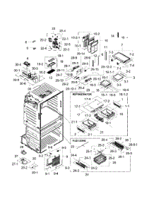 Fridge Assy parts for Samsung Refrigerator RF25HMEDBSR/AA-0000 / from AppliancePartsPros.com