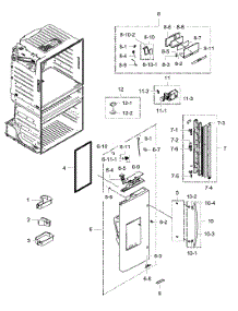 Fridge Door L parts for Samsung Refrigerator RF25HMEDBSR/AA-0000 / from AppliancePartsPros.com