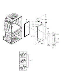 Fridge Door R parts for Samsung Refrigerator RF25HMEDBSR/AA-0000 / from AppliancePartsPros.com