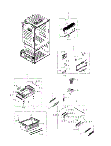 Freezer Assy parts for Samsung Refrigerator RF23HCEDBSR/AA-0000 / from AppliancePartsPros.com