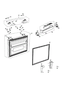 Freeze Door parts for Samsung Refrigerator RF267ADRS/XAA-0000 / from AppliancePartsPros.com