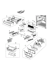 Freezer parts for Samsung Refrigerator RF267ADRS/XAA-0000 / from AppliancePartsPros.com
