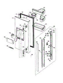 Left Door parts for Samsung Refrigerator RF267ADRS/XAA-0000 / from AppliancePartsPros.com