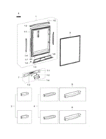 Refrigerator Door parts for Samsung Refrigerator RB215ABPN/XAA-0000 / from AppliancePartsPros.com