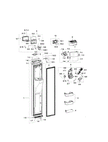 Left Door parts for Samsung Refrigerator RSG307AARS/XAA-0002 / from AppliancePartsPros.com