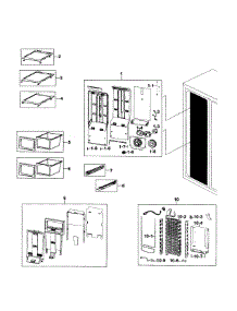Freezer parts for Samsung Refrigerator RS267TDWP/XAA-0000 / from AppliancePartsPros.com