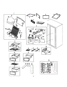 Refrigerator parts for Samsung Refrigerator RS267TDBP/XAA-0000 / from AppliancePartsPros.com