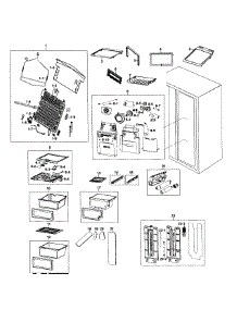 Refrigerator Assy parts for Samsung Refrigerator RS267TDRS/XAA-0000 / from AppliancePartsPros.com