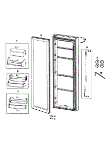 Refrigerator Door parts for Samsung Refrigerator RS267TDRS/XAA-0000 / from AppliancePartsPros.com