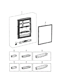Refrigerator Door parts for Samsung Refrigerator RB215ACWP/XAA-0001 / from AppliancePartsPros.com