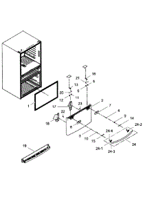 Freezer Door parts for Samsung Refrigerator RF31FMESBSR/AA-0000 / from AppliancePartsPros.com