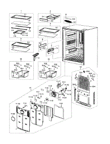 Refrigerator parts for Samsung Refrigerator RB195ACBP/XAA-0001 / from AppliancePartsPros.com