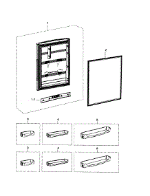 Refrigerator Door parts for Samsung Refrigerator RB195ACBP/XAA-0001 / from AppliancePartsPros.com