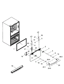 Freezer Door parts for Samsung Refrigerator RF31FMEDBBC/AA-0000 / from AppliancePartsPros.com