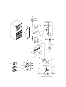 Left Door parts for Samsung Refrigerator RF31FMEDBBC/AA-0000 / from AppliancePartsPros.com