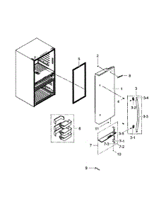 Right Door parts for Samsung Refrigerator RF31FMEDBWW/AA-0000 / from AppliancePartsPros.com