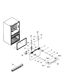 Freezer Door parts for Samsung Refrigerator RF24FSEDBSR/AA-0000 / from AppliancePartsPros.com