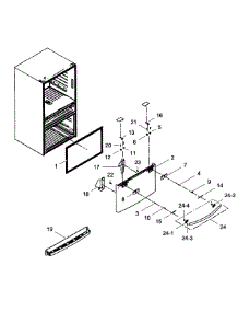 Freezer Door parts for Samsung Refrigerator RF31FMESBSR/AA-0001 / from AppliancePartsPros.com