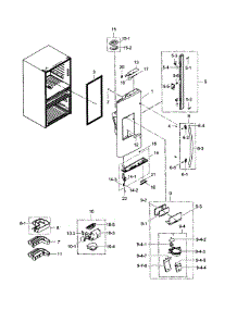 Left Door parts for Samsung Refrigerator RF31FMEDBSR/AA-0001 / from AppliancePartsPros.com