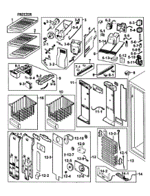 Freezer parts for Samsung Refrigerator RS265LBBP/XAA-0000 / from AppliancePartsPros.com