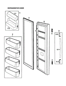 Right Door parts for Samsung Refrigerator RS265LBBP/XAA-0000 / from AppliancePartsPros.com