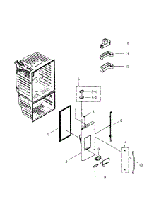 Left Door parts for Samsung Refrigerator RFG296HDPN/XAA-0001 / from AppliancePartsPros.com