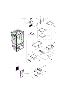 Refrigerator parts for Samsung Refrigerator RFG296HDPN/XAA-0001 / from AppliancePartsPros.com